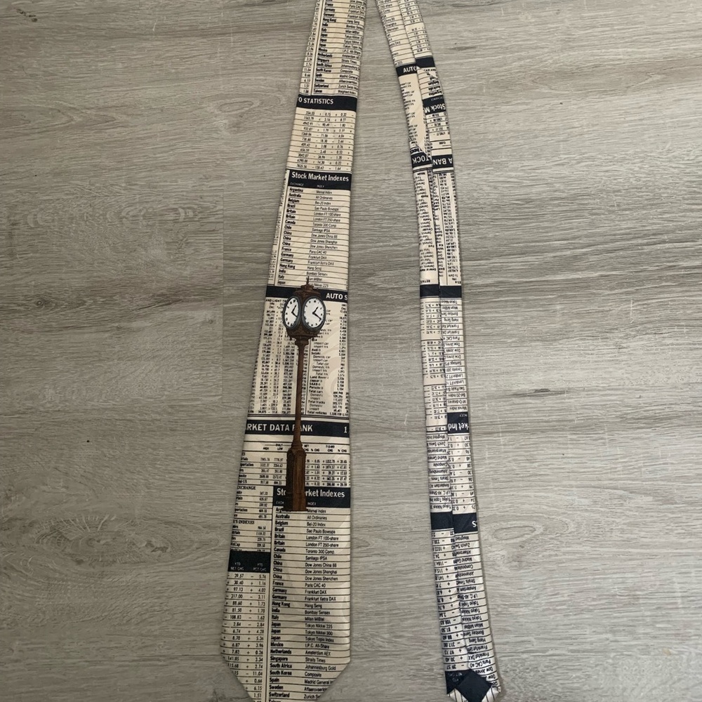 Stock Market Index Men's Neck Tie 56” Steve Harris
